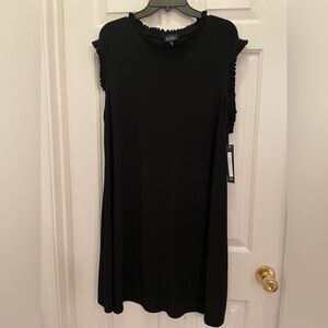 Nicole Miller Black Sleeveless Sheath Dress